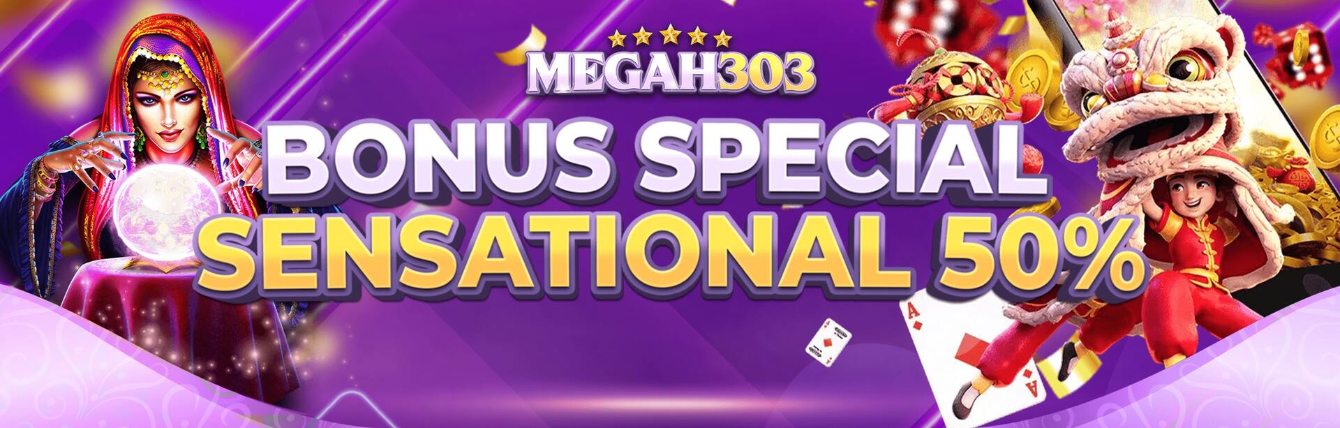 BONUS SENSATIONAL 50%